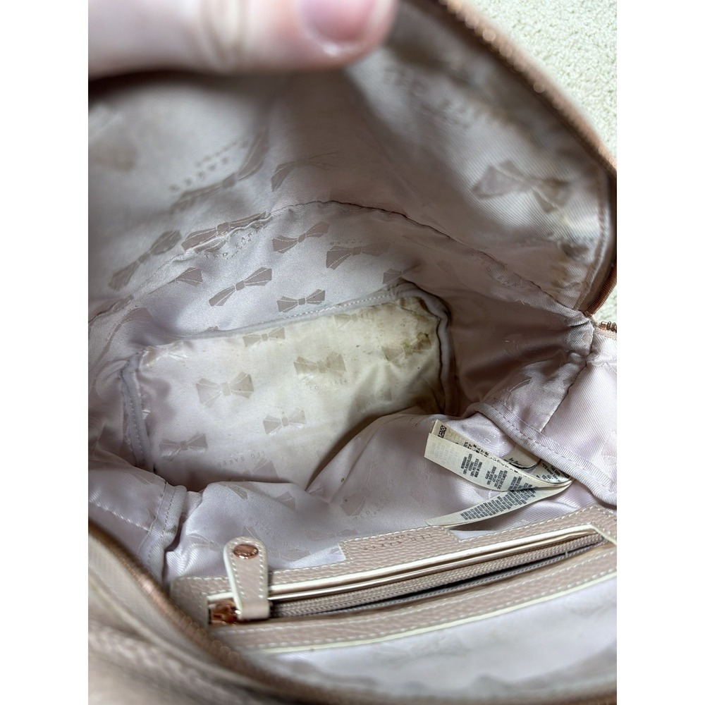 TED BAKER London Mini Backpack Bag Pink Pebble Leather Adjustable‎ - Picture 2 of 16